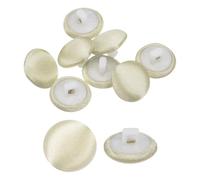 QUARKZMAN 10pz Bottone Rivestito in Tessuto Raso Bottoni da Cucito Rotondi con Gambo Bottoni Tondi Rivestiti Pulsanti per Smoking Abiti Sposa Camicetta Fai Da Te (12,5mm Giallo Chiaro)