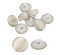 QUARKZMAN 10pz Bottone Rivestito in Tessuto Raso Bottoni da Cucito Rotondi con Gambo Bottoni Tondi Rivestiti Pulsanti per Smoking Abiti Sposa Camicetta Fai Da Te (12,5mm Giallo Pallido)