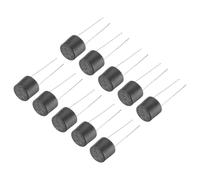 QUARKZMAN 10pz Cilindrico Immersione Montato Miniatura Rotondo Lento Blow Micro Fusibile per Parti Elettroniche PCB LCD Riparazione T6,3A 6,3A 250V Nero