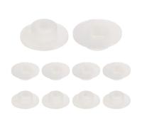 QUARKZMAN 10pz Cuscinetti a Manica Flangiati Boccole in Plastica ID 11.4mm x OD 15mm x Lunghezza 6mm Boccole in Nylon, Bianco
