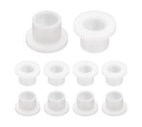 QUARKZMAN 10pz Cuscinetti a Manica Flangiati Boccole in Plastica ID 8.2mm x OD 10.2mm x Lunghezza 9.5mm Boccole in Nylon, Bianco