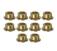 QUARKZMAN 10pz Cuscinetti a Manicotto Flangiato (Semplici) 8mm Foro x 12mm Diametro Esterno x 8mm Lunghezza, Boccole in Bronzo Sinterizzato Autolubrificanti