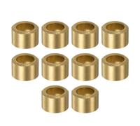 QUARKZMAN 10pz Cuscinetti a Manicotto (Semplici) 12mm Foro x 18mm Diametro Esterno x 12mm Lunghezza, Boccole in Bronzo Sinterizzato Autolubrificanti