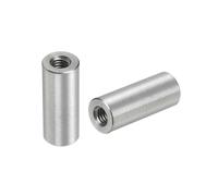 QUARKZMAN 10Pz Dadi Connettore Rotondo M4, Dado Accoppiamento Acciaio Inossidabile 304 Lunghezza 20mm/0.8" Dado Perno Barra Asta Manicotto Lunghezza Staffa, M4x20x8mm