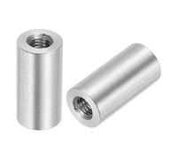 QUARKZMAN 10Pz Dadi Connettore Rotondo M5, Dado Accoppiamento Acciaio Inossidabile 304 Lunghezza 20mm/0.8" Dado Perno Barra Asta Manicotto Lunghezza Staffa, M5x20x10mm