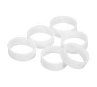 QUARKZMAN 10pz Elastici in Gomma Siliconica, 20x7mm Ring Gomma Fasce Leganti Cavi Elastici Forti Antiscivolo per Avvolgimenti Sacchetti Cavi Borse, Bianco