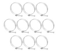 QUARKZMAN 10pz Fascetta Stringitubo a Doppio Filo, 115-125mm Morsetti per Tubi in Acciaio Inossidabile Regolabili con Bullone M8 per Tubi di Aspirazione Polvere, Tubi per Pompe