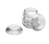 QUARKZMAN 10pz Fermaporte Protezioni Murali Silenziose 1,2" Autoadesivi Riutilizzabili Gomma Trasparente, Tappo Rotondo Piatto Ammortizzatore per Casa Ufficio Protezione Muro Maniglie Porte