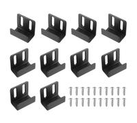 QUARKZMAN 10pz Ganci in Acciaio Inossidabile Nero Larghezza Interna 20mm