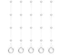 QUARKZMAN 10Pz Ghirlande Perle Cristallo Acrilico Gocce Forma 1m/3.28ft | Ananas Appesi, Gocce Trasparenti, Sostituzione Cristalli Lampadari, per Decorazioni Matrimoniali Gioielli