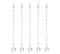 QUARKZMAN 10Pz Ghirlande Perle Cristallo Acrilico, Gocce Trasparenti Sostituzione Perle Cristallo per Lampadari, Decorazioni per Matrimoni, Gioielli (0.3m/0.98ft)