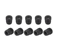 QUARKZMAN 10pz Inserti Filettati in Plastica con Filettatura M8, per Tubi Rotondi 19mm/0,75" Diametro Esterno, Tappi Finali Regolabili Plastica Nera per Sedie con Rotelle Gambe Mobili