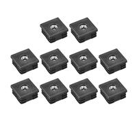 QUARKZMAN 10pz Inserti per Tubi Quadrati con Filettatura M8, per Tubi Quadrati 1,18"x1,18 OD Spina Plastica Nera Inserto per Rotelle Tappi Sedia Gambe Mobili