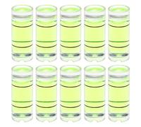 QUARKZMAN 10pz Livella a Bolla Cilindrica 8x20mm Mini Livella a Bolla per Livellare Fotocamera, Treppiede, Telescopio, Officina, Cornice per Giradischi, Verde