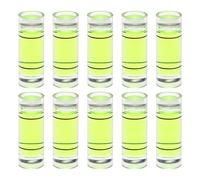 QUARKZMAN 10pz Livella a Bolla Cilindrica 8x23mm Mini Livella a Bolla per Livellare Fotocamera, Treppiede, Telescopio, Officina, Cornice per Giradischi, Verde