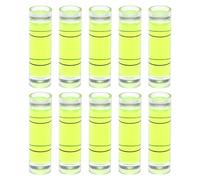 QUARKZMAN 10pz Livella a Bolla Cilindrica 9,5x34mm Mini Livella a Bolla per Livellare Fotocamera, Treppiede, Telescopio, Officina, Cornice per Giradischi, Verde