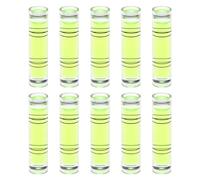 QUARKZMAN 10pz Livella a Bolla Cilindrica 9,5x40mm Mini Livella a Bolla per Livellare Fotocamera, Treppiede, Telescopio, Officina, Cornice per Giradischi, Verde
