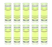 QUARKZMAN 10pz Livella a Bolla Cilindrica 9x25mm Mini Livella a Bolla per Livellare Fotocamera, Treppiede, Telescopio, Officina, Cornice per Giradischi, Verde