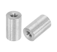 QUARKZMAN 10pz M5 Rotondo Connettore Dadi 304 Acciaio Inox Accoppiamento Dado 20mm/0,8" Lunghezza Manicotto Asta Barra Perno Dado per Staffa M5x20x12mm