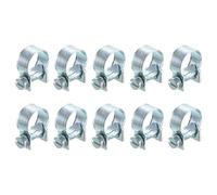 QUARKZMAN 10pz Mini Linea Carburante Tubo Flessibile Tubo Morsetto Fascetta Regolabile 14-16mm Linea Iniezione Carburante Stile Tubo Flessibile Fascetta Zincato Tubazione Morsetti
