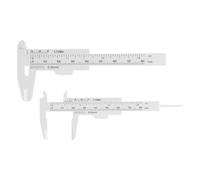 QUARKZMAN 10pz Mini Plastica Pinze 80mm 3 Pollici Verniero Pinze Scorrevole Calibro Portatile Righello Misurazione Strumento (Metrico/Pollici), Bianco