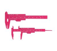 QUARKZMAN 10pz Mini Plastica Pinze 80mm 3 Pollici Verniero Pinze Scorrevole Calibro Portatile Righello Misurazione Strumento (Metrico/Pollici), Caldo Rosa