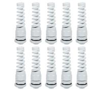 QUARKZMAN 10pz Passacavo Impermeabile, PG7 Spirale in Nylon Corda Pigtail Set Pressacavo Elettrico per 3-6,5mm Fissaggio Cavi con Filettatura Metallico, Bianco