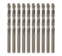 QUARKZMAN 10pz Punte da Trapano Jobber Cobalto 5,6mm / 0,22" Acciaio ad Alta Velocità HSS M35 Utensile Punta Elicoidale per Acciaio Inossidabile Rame Legno Plastica e Altri Materiali Duri