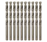 QUARKZMAN 10pz Punte da Trapano Jobber Cobalto 6,1mm / 0,24" Acciaio ad Alta Velocità HSS M35 Utensile Punta Elicoidale per Acciaio Inossidabile Rame Legno Plastica e Altri Materiali Duri