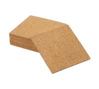 QUARKZMAN 10pz Sughero Autoadesivo, Quadrati 3.74" x 3.74" x 3" Fogli Supporto Tappetini Adesivi Sottobicchieri Fai da Te Articoli Artigianato
