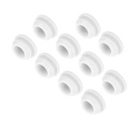 QUARKZMAN 10pz Tappi in Silicone per Foro Chiusura Scatto 10,5mm/0,4" Dia Montaggio Larghezza Scanalatura Stretta 2mm Pannello Copertura Guarnizione Rotonda per Passacavi Tappi Tenuta Bianco