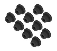 QUARKZMAN 10pz Tappo in Silicone per Fori, Montaggio Dia 6mm/0.2" Larghezza Scanalatura Stretta 2mm Tappi Copriforo Pannello Rotondo a Filo Gomma Impermeabili per Laboratorio, Nero