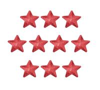 QUARKZMAN 10pz Toppe Termoadesive Forma Stella, Applique Ricamata Cucire Applicazioni all'Uncinetto a Mano 76mm Toppe Ricamate Stella per Cucito Abiti Fai Da Te Confezione Regalo, Rosso