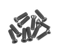 QUARKZMAN 10pz Vite Torx M3.5x14mm Testa Piana Rotonda in Lega di Acciaio Grado 12.9 con Chiave a Brugola T15 per Sostituire Inserti in Carburo per Utensili Tornio Cnc, Grigio