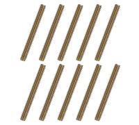 QUARKZMAN 10pz Viti Filettate Intere 1/4x2-1/4" Tutti Perni Filettati Vite Filettata Lunga Acciaio Carbonio per Mobili Ringhiera Montaggio Fissaggio Collegamento Telaio Zinco Colorato