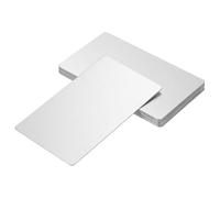 QUARKZMAN 10pz Vuoto Metallo Biglietti Commerciali 85 x 50 x 0,5mm Acciaio Inox Foglio Scheda Nome per Incisione Laser Fai Da Te Carte Argento