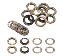 QUARKZMAN 10Set Occhielli per Teloni 20mm 4/5" Occhiello Strumento Metallici in Ottone con Rondelle per Tende in Tessuti Cinture in Pelle Scarpe Borse Fai Da Te, Marrone