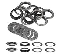 QUARKZMAN 10Set Occhielli per Teloni con Rondelle 40mm Occhiello Strumento Metallici color Rame per Tende in Tessuti Cinture in Pelle Scarpe Borse DIY, Gunmetal