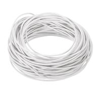QUARKZMAN 11 Yards 1,5mm Corda in Pelle Rotonda per Artigianato Fai da Te, Bianco Puro