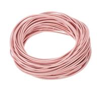 QUARKZMAN 11 Yards 1,5mm Corda in Pelle Rotonda per Artigianato Fai da Te, Rosa