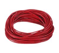 QUARKZMAN 11 Yards 1mm Corda in Pelle Rotonda per Artigianato Fai da Te, Rosso Scuro