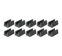 QUARKZMAN 11mm Dia. Raccordo Plastica Mobili Piede Scivoli x 12pz U-Forma Sedia Gamba Copertura Protezioni per Tubo Inserto, [Nero]
