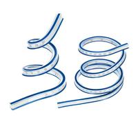 QUARKZMAN 12/40 Pollice 30/100cm Righello Flessibile Curvo Può Essere Piegate per Disegno Cucito Ingegneria, 2 Pz, Blu