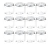 QUARKZMAN 12 Pezzi Barattoli In Alluminio Con Coperchi Forati 6.8oz/200ml Contenitori Vuoti Per Perline Profumate Barattoli Rotondi Ricaricabili Per Spezie Campioni In Plastica