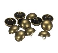 QUARKZMAN 12 Pezzi Bottoni A Mezza Cupola In Metallo, 15mm / 9/16" Mezza Rotonda A Forma Di funghi Con Perlina E Codolo Per Abito, Cappotto, Giacca, Decorazione Tessile, Bronzo