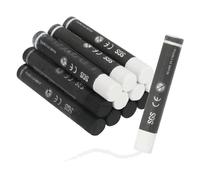 QUARKZMAN 12 Pezzi Gessetti Per Marcatura Legno 7 X 1 Cm Bianco/Nero | Penna Per Disegnare Per Legno Metallo Cartone Ceramica Vetro Plastica, Gessetto Rotondo Per Pneumatici