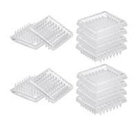 QUARKZMAN 12 Pezzi Protezioni per Tappeti Coppe Bloccaruote 48mm Tazza per Mobili Quadrate Spillo Protezioni Tappeti Mobili per Gambe Mobili Tavolo Sedia Divano