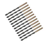 QUARKZMAN 12 Pezzi Punta Per Trapano Jobber 4.2mm 0.165" Punte Per Trapano | A Spirale, Acciaio Rapido M2 HSS, Acciaio Inossidabile Lega Di, Rivestimento Nero Nitruro E Oro Titanio