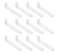 QUARKZMAN 12 Pezzi Staffe Angolari 4,7" x 1,2" x 0,7" Bianco | Regolabili, scanalate, a L, angolo 90°, in acciaio, per scaffali e costruzione mobili in legno
