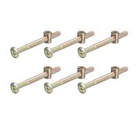 QUARKZMAN 12 Pezzi Viti a Testa Esagonale Bulloni Noci di Botte, M6 x 70mm Presa Mobili Letto Bullone Barile Dadi con Chiave per Sedie Letti, Colore Bronzo